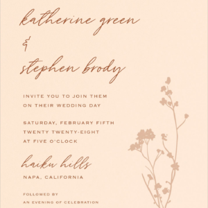 Dried Floral Wedding Invitation