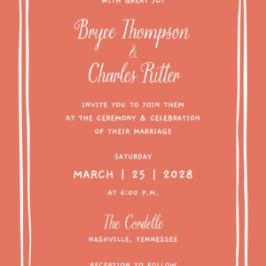 Whimsical Hand Drawn Border Invitation