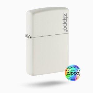 Classic White Matte Zippo Logo Windproof Lighter