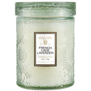 French Cade Lavender Medium Glass Jar Candle