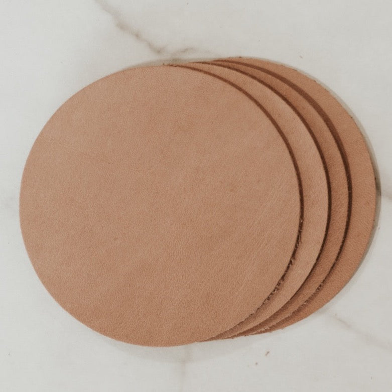 Leather Coasters, Set of 4