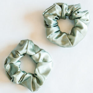 8U7A6026Cropped.jpg Sage Thick Silk Scrunchies