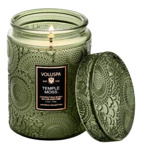 Temple Moss Medium Glass Jar Candle