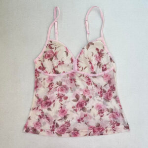 Cream top with floral details