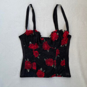 Gorgeous corset top with roses detailing