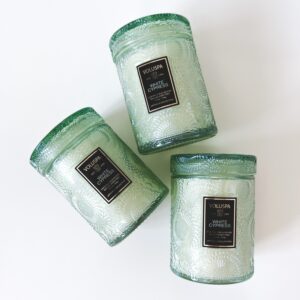 White Cypress Medium Glass Jar Candle