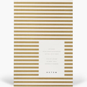 Vita Small Softcover Notebook | Ochre Stripes
