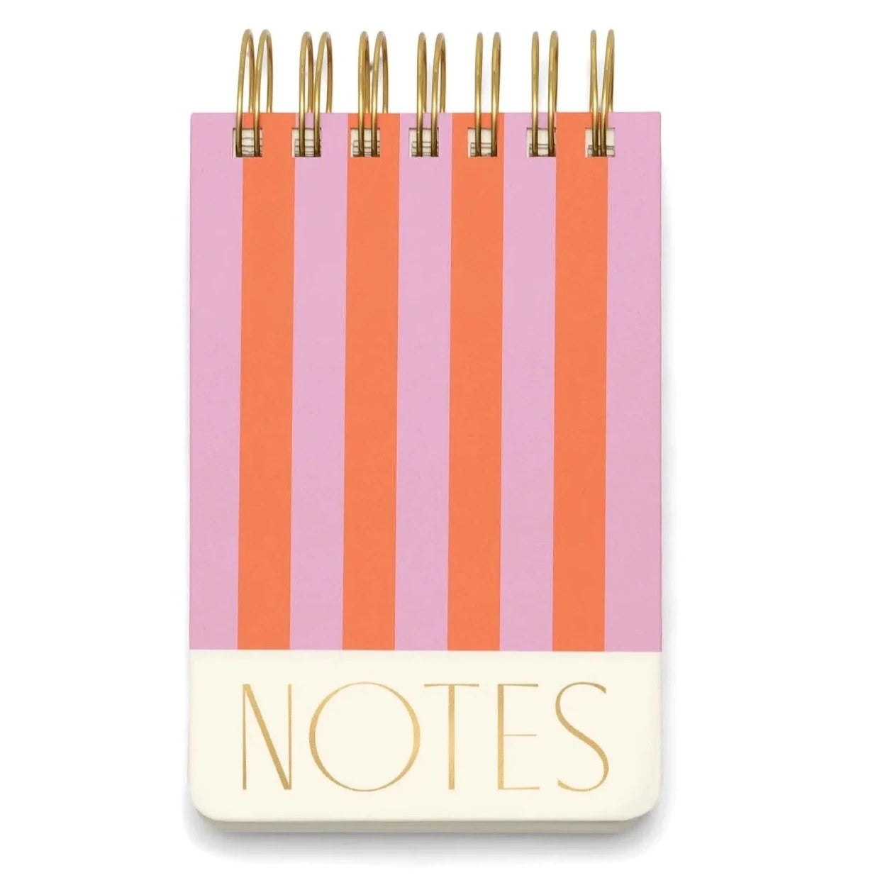 Pink & Orange Striped Chunky Twin Wire Notepad