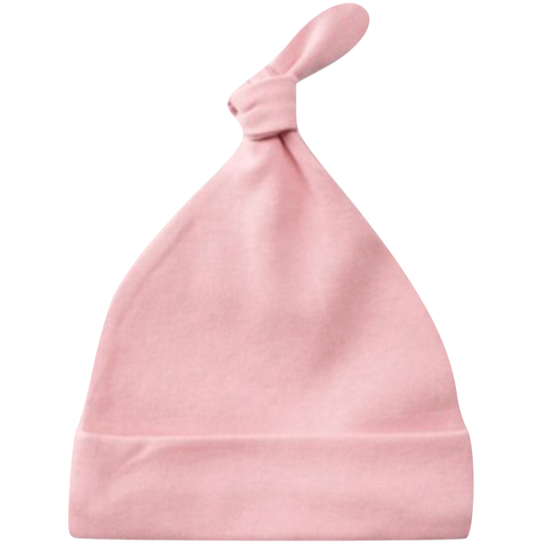 Pink Topknot Cotton Hat