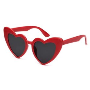 Red Heart-Shaped Sunglasses