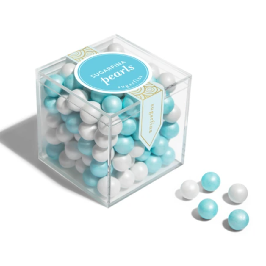 Pearls (Blue & White) - Small Candy Cube