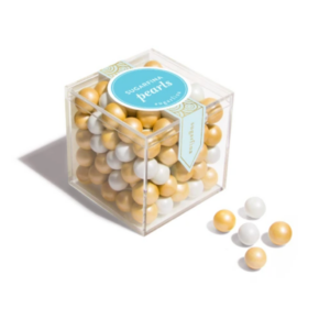 Pearls (Gold & White) - Small Candy Cube