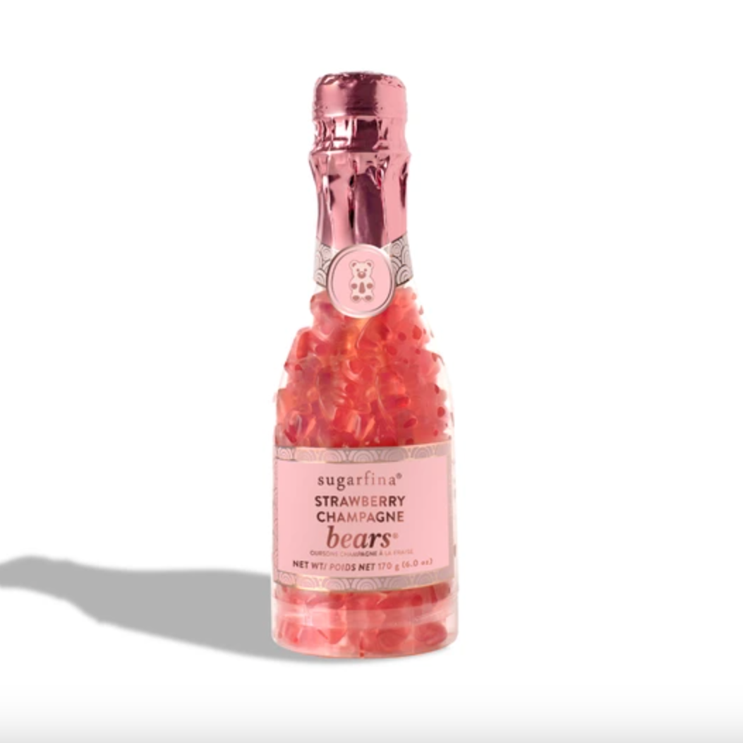Strawberry Champagne Gummy Bears® - Celebration Bottle