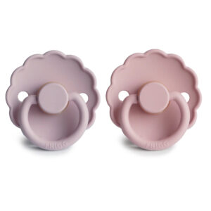 Daisy Baby Pacifiers (Baby Pink/Soft Lilac)