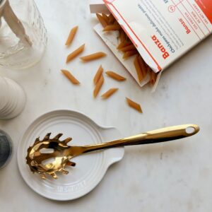 Tezza-1069.jpg Gold Pasta Spoon