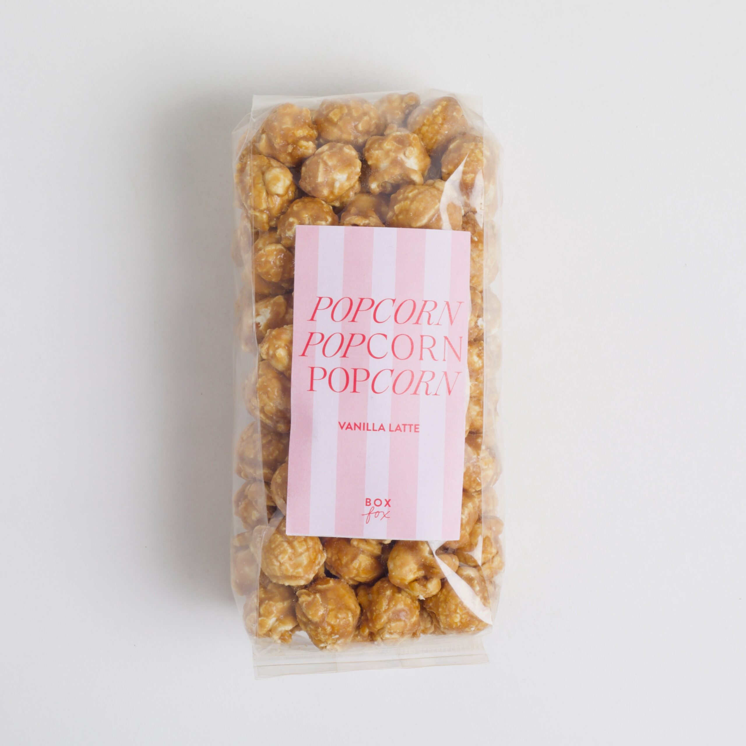 Large Vanilla Latte Popcorn Ballet Pink Stripe