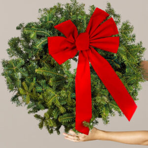 The_Sill_holiday-wreath-with-bow_Variant_1.jpg 22" Holiday Wreath With Bow