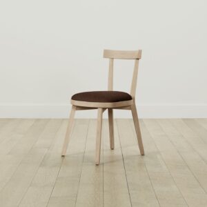 The Allen Dining Chair - Italian Brushed Wool Cocoa