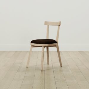 The Allen Dining Chair - Mohair Chocolate