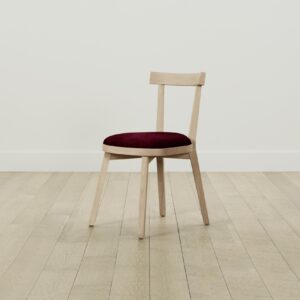 The Allen Dining Chair - Mohair Crimson