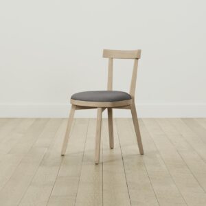The Allen Dining Chair - Pebbled Leather Ash