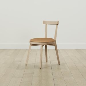 The Allen Dining Chair - Pebbled Leather Latte