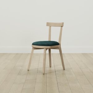 The Allen Dining Chair - Performance Velvet Emerald