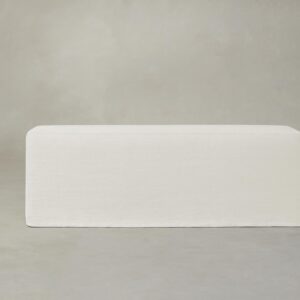 The Beacon Dining Bench - Performance Linen Weave Flour