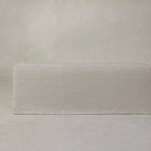 The Beacon Dining Bench - Performance Textured Linen Flax