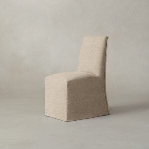 The Beacon Dining Chair - Heritage Belgian Linen Husk