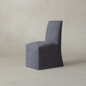 The Beacon Dining Chair - Heritage Belgian Linen Lake