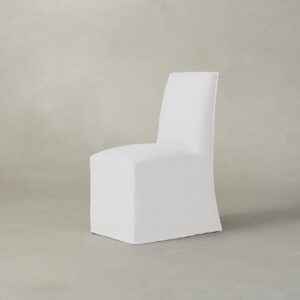 The Beacon Dining Chair - Performance Linen Weave Pure White