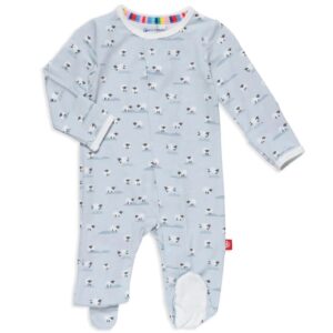 Blue Baa Baa Baby Footie (0-3M)