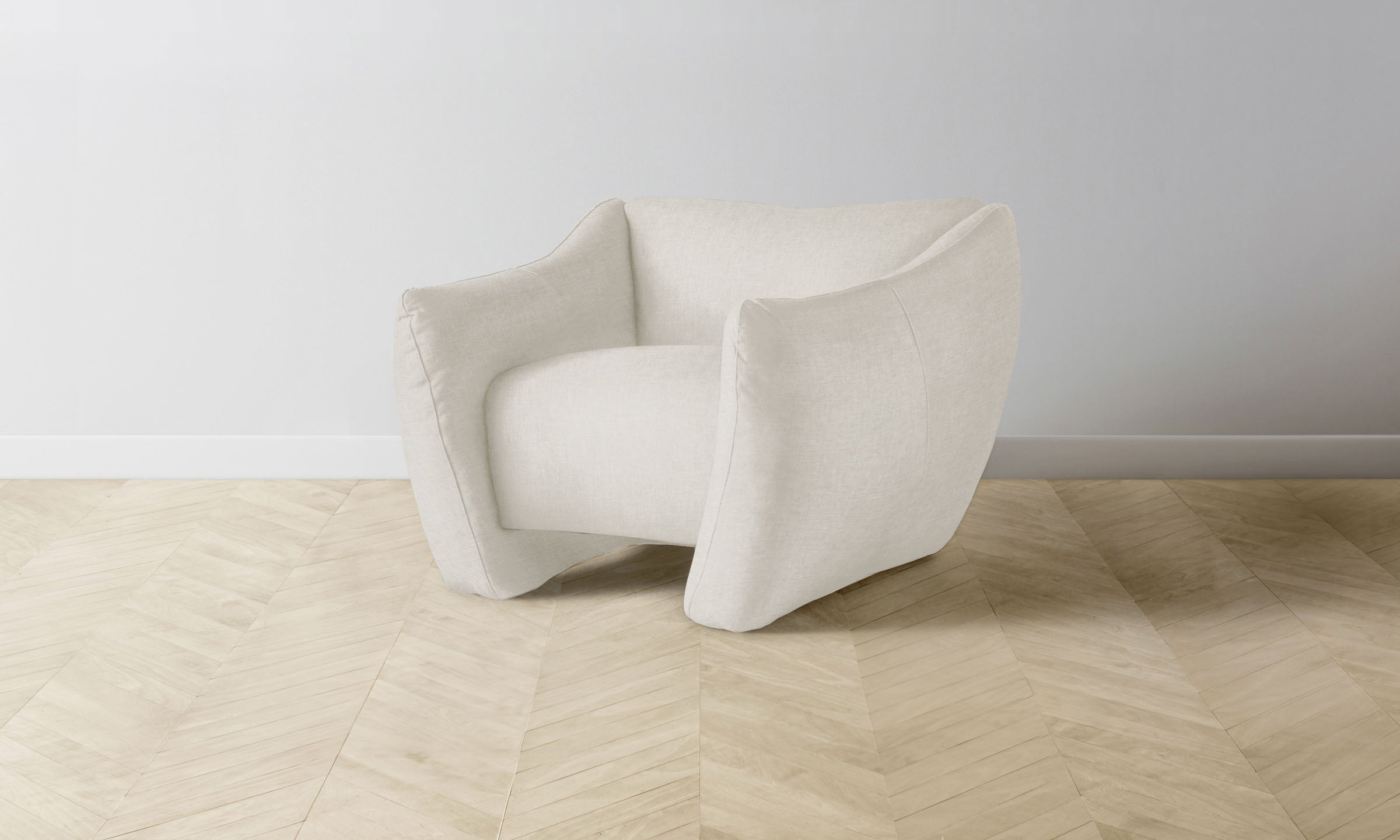The Bond Chair - Italian Brushed Wool Vanilla