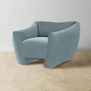The Bond Chair - Mohair Slate Blue