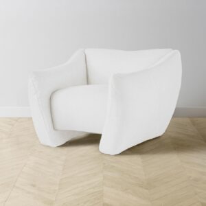 The Bond Chair - Performance Linen Weave Pure White
