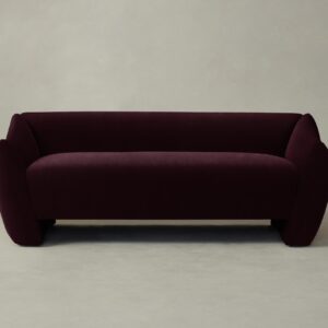 The Bond Settee - Performance Velvet Merlot
