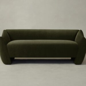 The Bond Settee - Performance Velvet Olive