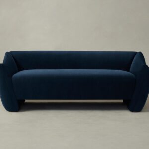 The Bond Settee - Performance Velvet Sapphire