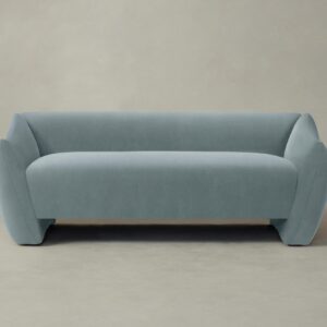 The Bond Settee - Performance Velvet Sky