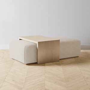 The Bowery Ottoman - Heritage Belgian Linen Summit