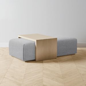 The Bowery Ottoman - Italian Bouclé Waterfall