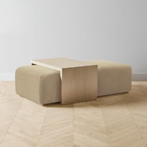 bowery-ottoman_mohair-almond_driftwood2.0.jpg The Bowery Ottoman - Mohair Almond