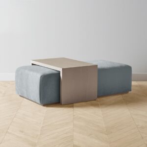 bowery-ottoman_performance-velvet-seafoam_driftwood2.0.jpg The Bowery Ottoman - Performance Velvet Seafoam