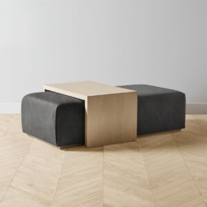 The Bowery Ottoman - Tuscan Leather Seal