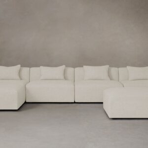 The Breuer Modular Sectional - Heritage Belgian Linen Alder
