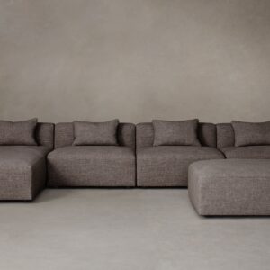 The Breuer Modular Sectional - Heritage Belgian Linen Carob