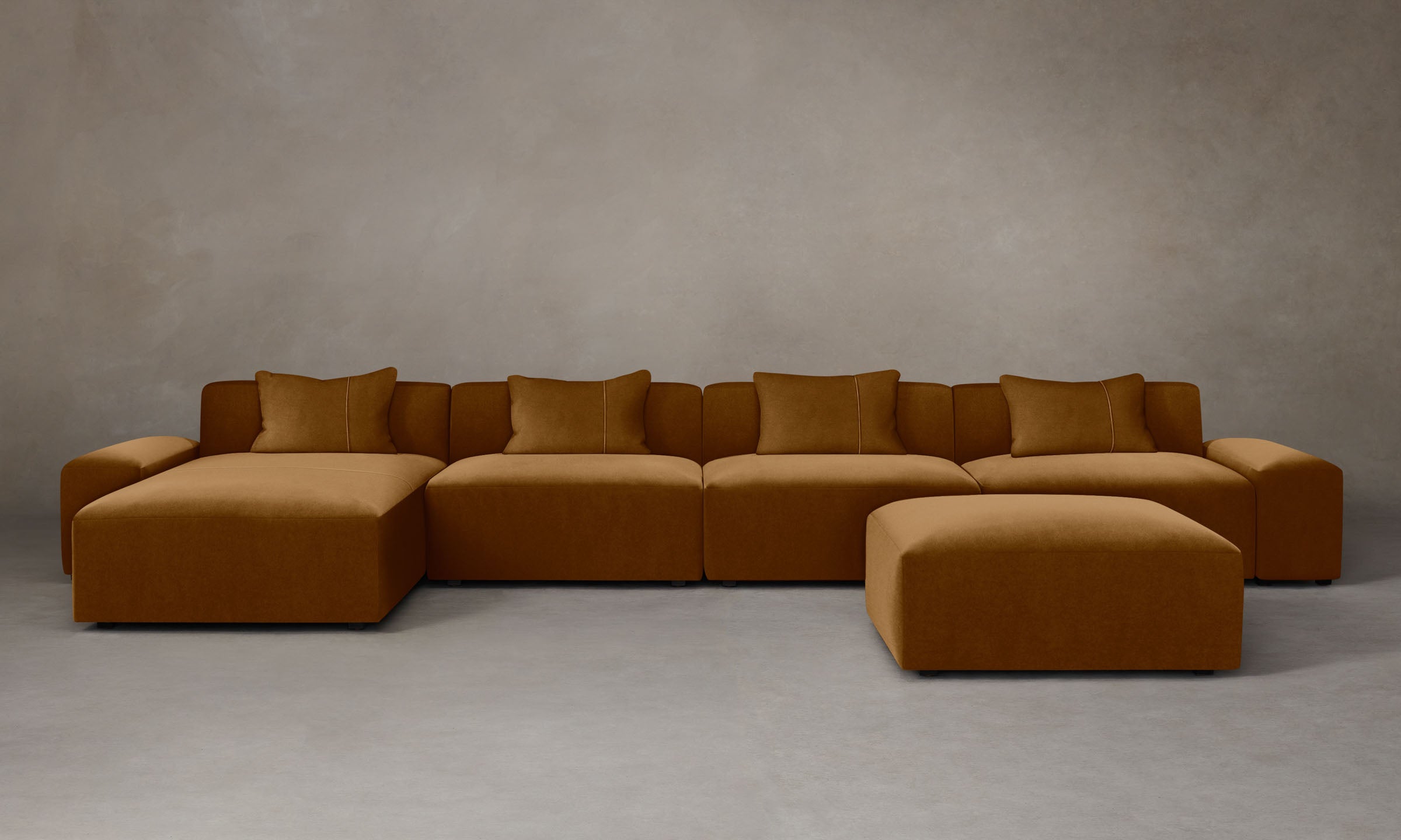 The Breuer Modular Sectional - Mohair Brown Sugar