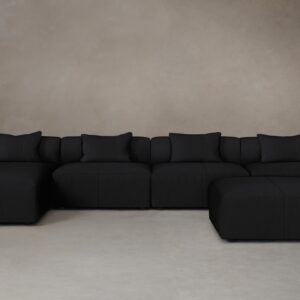 The Breuer Modular Sectional - Pebbled Leather Ink