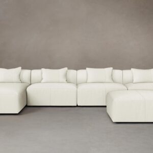 The Breuer Modular Sectional - Pebbled Leather Swan